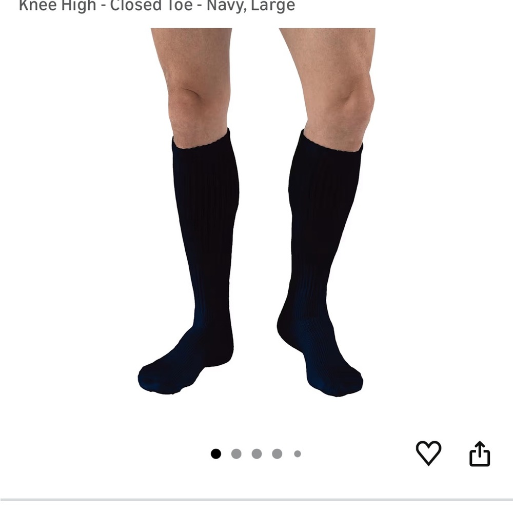 Men's Navy Knee-High Casual Socks
